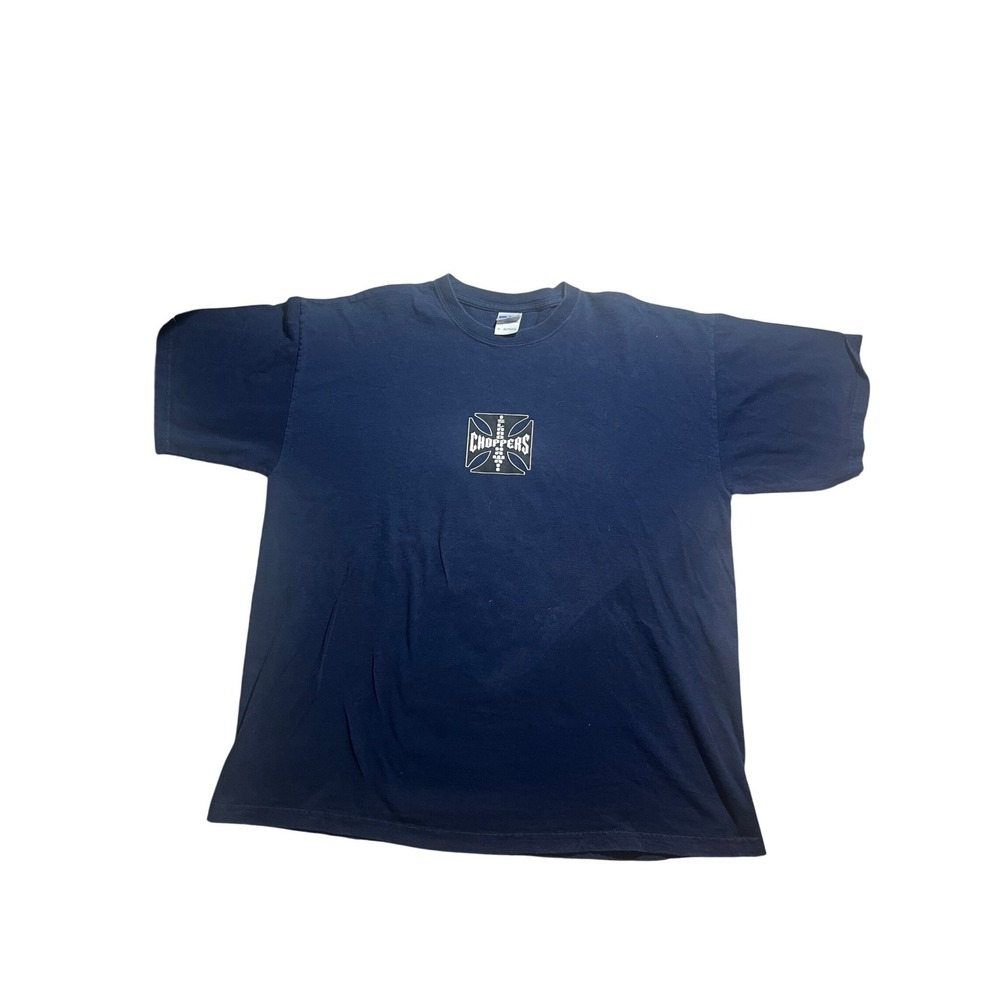 Navy Blue Choppers Hawaii‎ Motorcycle Graphic T Shirt